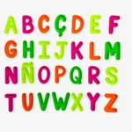 letras rellenables fluorescentes mayusculas