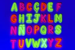 letras rellenables fluorescentes mayusculas