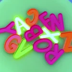 letras rellenables fluorescentes mayusculas