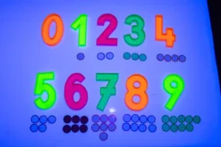 Numeros rellenables fluorescentes_luz negra