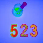 Numeros rellenables fluorescentes_luz negra
