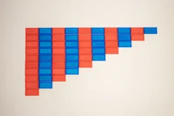 Barras rojas y azules Montessori