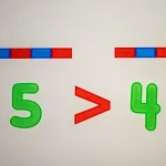 Barras rojas y azules Montessori