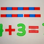 Barras rojas y azules Montessori