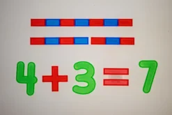 Barras rojas y azules Montessori