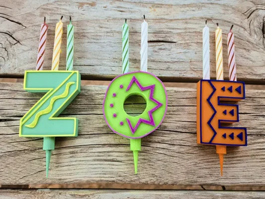 letras y números para velas de cumpleaños