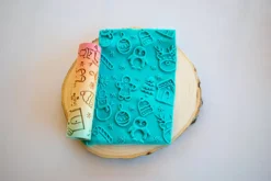 rodillo para plastilina con relieve de invierno