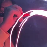 Pizarra led transparente