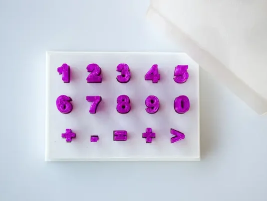 sellos de numeros y simbolos matematicos