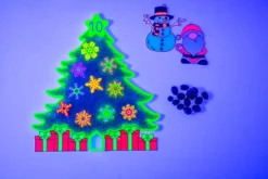 bandeja sensorial rellenable Arbol de Navidad luz negra