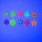 bandeja sensorial rellenable Arbol de Navidad luz negra