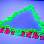 bandeja sensorial rellenable Arbol de Navidad luz negra