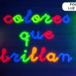 Abecedario fluorescente minusculas enlazadas