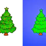 Adornos árbol de Navidad fluorescentes para luz negra