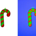 Adornos árbol de Navidad fluorescentes para luz negra