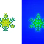 Adornos árbol de Navidad fluorescentes para luz negra