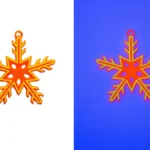 Adornos árbol de Navidad fluorescentes para luz negra