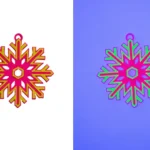 Adornos árbol de Navidad fluorescentes para luz negra