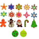 Adornos árbol de Navidad fluorescentes para luz negra