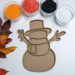 Bandeja sensorial rellenable muñeco de nieve