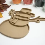 Bandeja sensorial rellenable muñeco de nieve