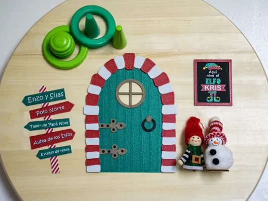 Puerta Elfo de Navidad