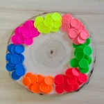 fichas para bingo - discos de colores fluorescentes - contadores fluorescentes