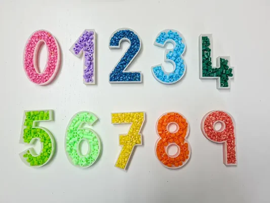 números rellenables transparentes