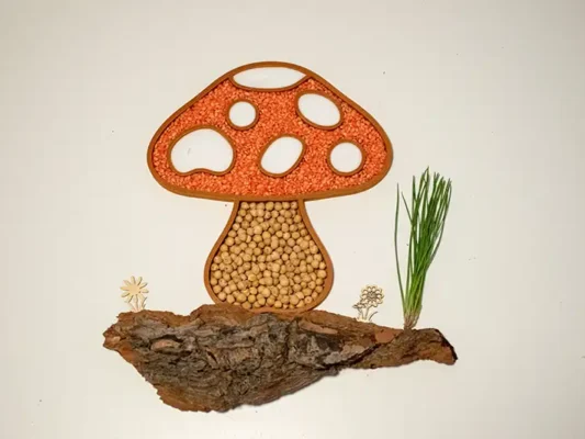 bandeja sensorial rellenable seta