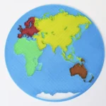 Puzle mapamundi - planisferio Montessori translúcido