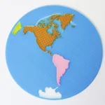 Puzle mapamundi - planisferio Montessori translúcido