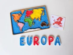 bandeja sensorial rellenable mapamundi