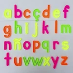 Letras rellenables minúsculas fluorescentes