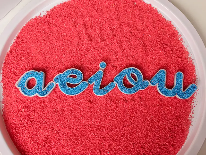 letras rellenables Montessori