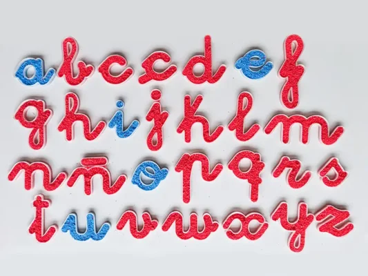 letras rellenables Montessori