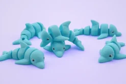 mini animal articulado 3d - delfín