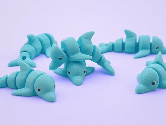 mini animal articulado 3d - delfín