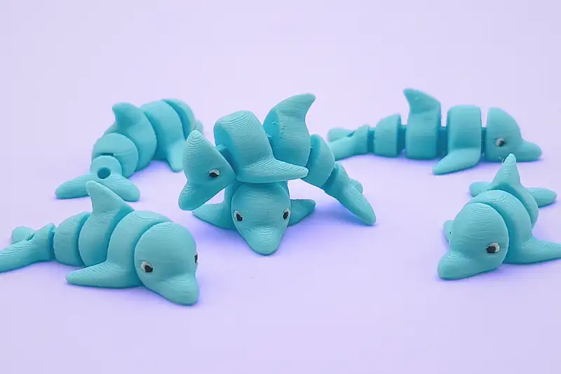 mini animal articulado 3d - delfín