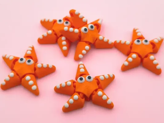 mini animal articulado 3d - estrella de mar