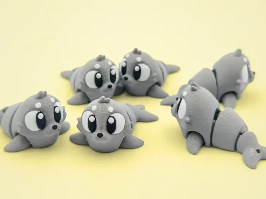 mini animal articulado 3d - foca
