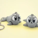 mini animal articulado 3d - foca