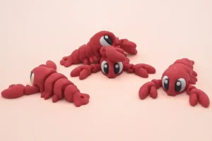 mini animal articulado 3d - langosta