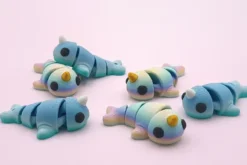 mini animal articulado 3d - narval