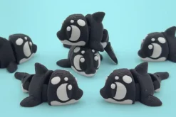 mini animal articulado 3d - orca