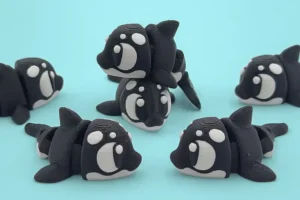 mini animal articulado 3d - orca