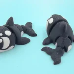 mini animal articulado 3d - orca