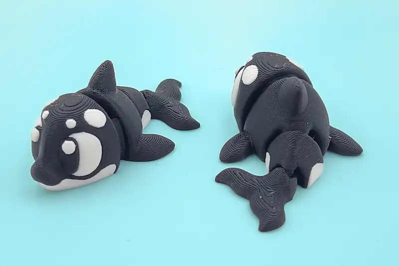 mini animal articulado 3d - orca