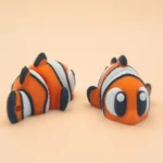 mini animal articulado 3d - pez payaso