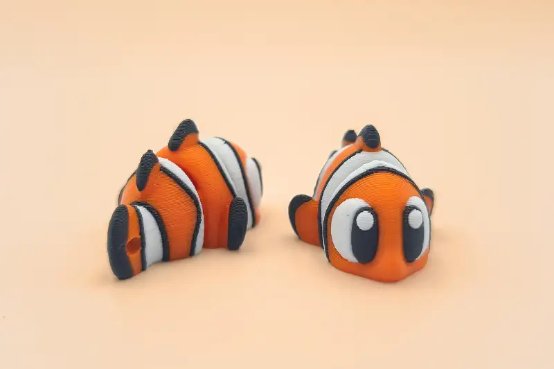 mini animal articulado 3d - pez payaso