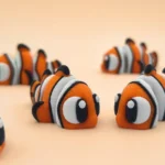 mini animal articulado 3d - pez payaso